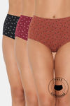 Zivame High Rise Full Coverage Hipster Panty (Pack of 3) - Multicolor — thumbnail 1